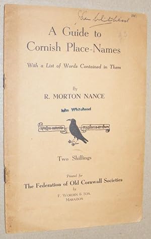 A Guide to Cornish Place-Names with a list of words contained in them