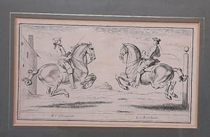Orig.Kupferstich. aus "Ecole de Cavalerie" Paris 1733, von Charles Parrocel, gestochen v. J. Andr...