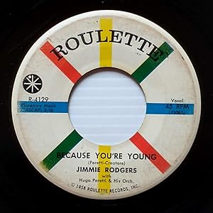 Seller image for Because You're Young / I'm Never Gonna Tell [7" 45 rpm Single] for sale by Kayleighbug Books, IOBA