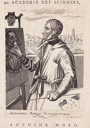 Seller image for "Antonius Morus Ultraiectinus Pictor" - Anthonis Mor (c.1512-1576) Dutch painter pittore peintre Maler Kunstschilder Portrait for sale by Antiquariat Steffen Vlkel GmbH