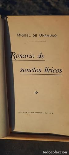 Imagen del vendedor de Rosario de Sonetos Lricos a la venta por Libros de Ultramar Alicante