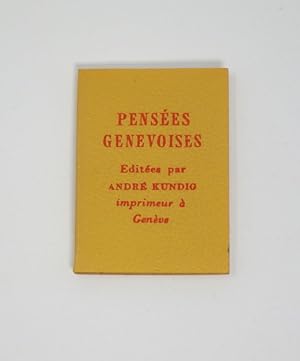 Seller image for Pens�es Genevoises for sale by The Book Lair, ABAA