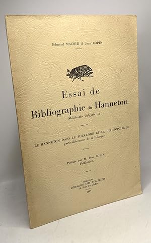 Essai de bibliographie du Hanneton (Melolontha vulgaris L.) - Le Hanneton dans le folklore et la ...