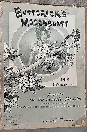 Bild des Verkufers fr Butterick's Modenblatt, Jg. 47, No. 2, Februar 1901 und No. 3, Mrz 1901 - Die Modenwelt, Jg. 36, Nr. 11, 1. Mrz 1901 und Nr. 12, 15. Mrz 1901 [4 Hefte zusammengeheftet]. Monatlich ca. 85 neueste Modelle von Kleidungsstcken aller Art fr Damen, junge Mdchen, Knaben und kleine Kinder. - Illustrirte Zeitung fr Toilette, Handarbeit und Unterhaltung. zum Verkauf von Fundus-Online GbR Borkert Schwarz Zerfa