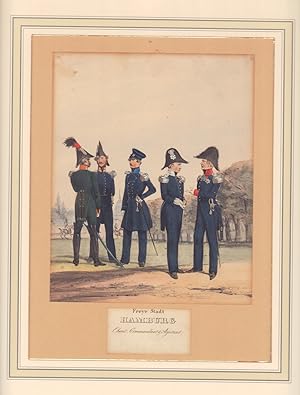 Bild des Verkufers fr Freye Stadt Hamburg. Oberst   Commandant & Adjutant. - zum Verkauf von Antiquariat Tautenhahn
