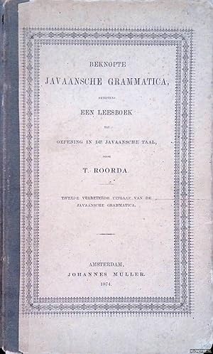 Bild des Verkufers fr Beknopte Javaansche Grammatica benevens een leesboek tot oefening in de Javaansche taal zum Verkauf von Klondyke