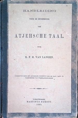 Seller image for Handleiding voor de beoefening der Atjehsche taal for sale by Klondyke