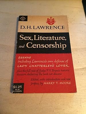 Image du vendeur pour Sex, Literature, and Censorship mis en vente par Dreadnought Books