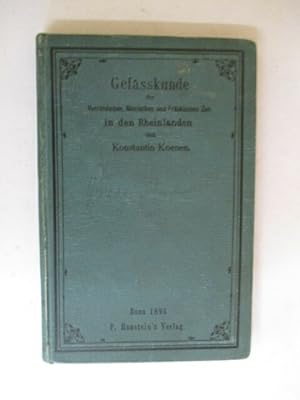 Imagen del vendedor de Gefasskunde der vorromischen, romischen und frankischen Zeit in den Rheinlanden a la venta por GREENSLEEVES BOOKS