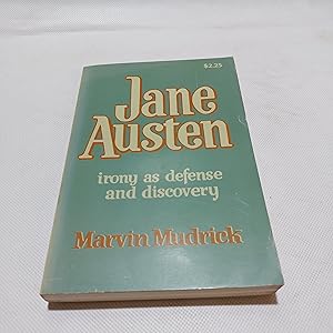 Seller image for Jane Austen Irony As Defense And Discovery for sale by Cambridge Rare Books