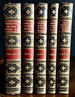 Seller image for WORLD WAR ONE COLLECTION FIVE VOLUMES - TITLES ARE: A SHORT HISTORY OF THE GREAT WAR, THE FIRST & SECOND DIARY OF THE GREAT WARR, A LAST DIARY OF THE GREAT WARR &FALKLANDS, JUTLAND & THE BIGHT for sale by Elder Books