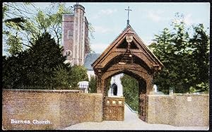 Barnes Church London Vintage Postcard