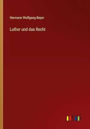 Seller image for Luther und das Recht for sale by moluna