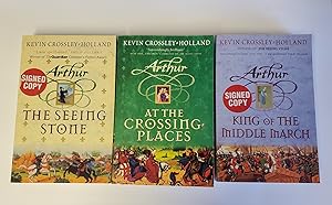 Imagen del vendedor de The Seeing Stone; At the Crossing Places; King of the Middle March - Books 1-3 of the 'Arthur' Trilogy ***All Signed by Author*** a la venta por CURIO