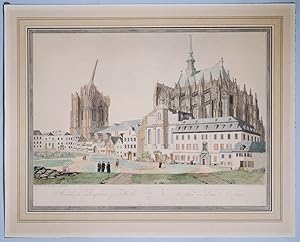 Seller image for Ansicht des Domplatzes zu Klln = Vue de la places du Dme  Cologne for sale by Antiquariat Hardner