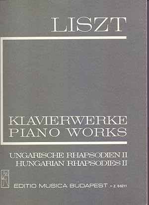 Bild des Verkufers fr Klavierwerke/ Piano Works. Ungarische Rhapsodien II/ Hungarian Rhapsodies II. Nr.: X-XIX. Z. B 6211. (Piano) zum Verkauf von Die Wortfreunde - Antiquariat Wirthwein Matthias Wirthwein