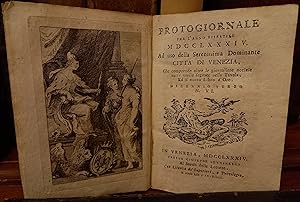 Protogiornale per l'anno MDCCLXXXIV ad uso della Serenissima Dominante Città di Venezia, che comp...