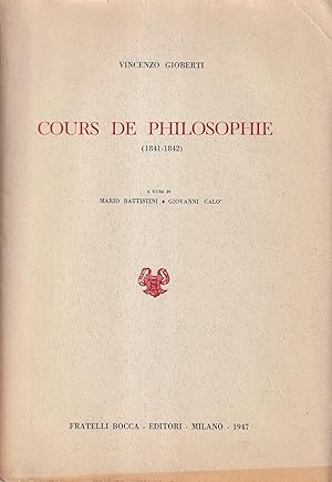 Cours de Philosophie (1841-1842)