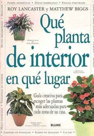 Seller image for Qu planta de interior en qu lugar for sale by Librera Cajn Desastre