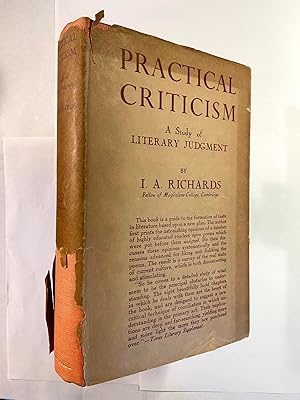 Bild des Verkufers fr Practical Criticism: A Study of Literary Judgment zum Verkauf von Gus's Books