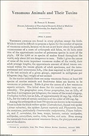 Bild des Verkufers fr Venomous Animals & their Toxins. An uncommon original article from the Report of the Smithsonian Institution, 1964. zum Verkauf von Cosmo Books