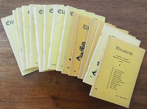 Immagine del venditore per Elizabeth, A Magazine of Modern Elizabethan and Metaphysical Poetry No. 1 through 18 (Lacking only issues 8 and 14) venduto da Derringer Books, Member ABAA