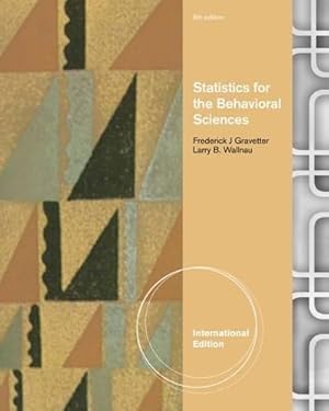 Bild des Verkufers fr Statistics for the Behavioral Sciences, International Edition zum Verkauf von WeBuyBooks