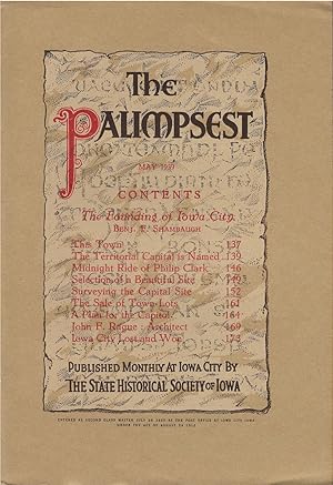 Imagen del vendedor de The Palimpsest - Volume 20 Number 5 - May 1939 a la venta por The Haunted Bookshop, LLC