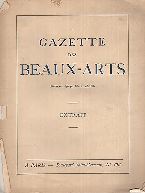 Bild des Verkufers fr Gazette des Beaux-Arts. Fonde en 1859 par Charles Blanc. - N 106 - Extrait : Une Anthologie de la critique d'Art en France. - envoi autographe de l'auteur COPY SIGNED BY THE AUTHOR zum Verkauf von PRISCA