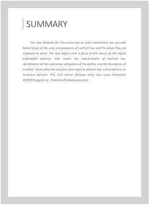Image du vendeur pour Contracts, Cases And Comments 11 Revised edition mis en vente par GreatBookPrices