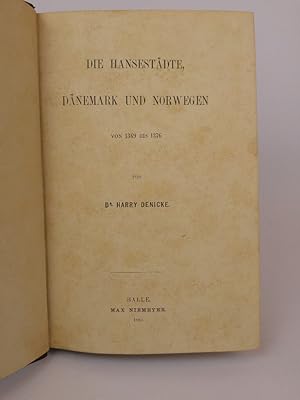 Imagen del vendedor de Die Hansestdte, Dnemark und Norwegen von 1369 bis 1376. a la venta por ANTIQUARIAT Franke BRUDDENBOOKS