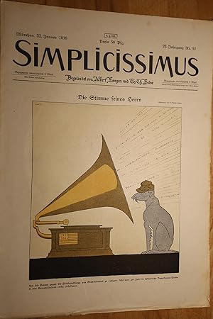 Simplicissimus, 22. Jg., Nr. 43, 22. Januar 1918. Begründet von Albert Langen und Th. Th. Heine.