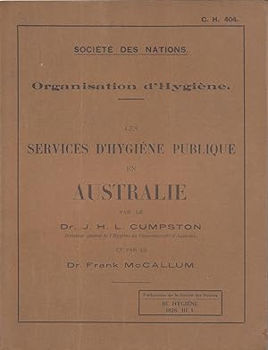 Image du vendeur pour Les Services d'hygine publique en Australie mis en vente par PRISCA