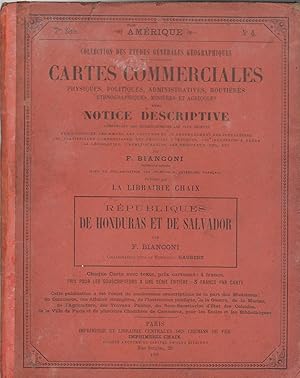 Seller image for Texte et carte commerciale des Rpubliques de Honduras et de Salvador - Premire partie. 7e srie, Amrique, n4. for sale by PRISCA