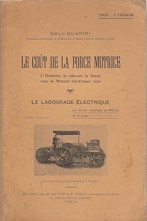 Bild des Verkufers fr Le Cot de la force motrice : L'Homme, le cheval, le boeuf, le moteur lectrique. Importance du problme pour le labourage de la terre au Prou; la force motrice  Lima zum Verkauf von PRISCA