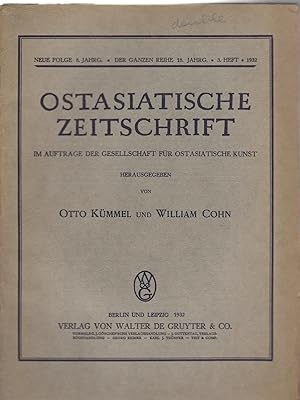 Seller image for Ostasiatische Zeitschrift im Auftrage der Gesellschaft fr Ostasiatische Kunst. Neue Folge 8. Jahrg. 3. Heft. 1932 for sale by PRISCA