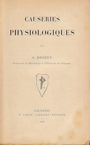 Imagen del vendedor de Causeries physiologiques a la venta por PRISCA