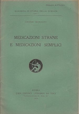 Image du vendeur pour Medicazioni Strane e medicazioni semplici mis en vente par PRISCA