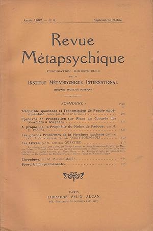 Seller image for Revue Mtapsychique n5, Septembre-Octobre 1932 for sale by PRISCA