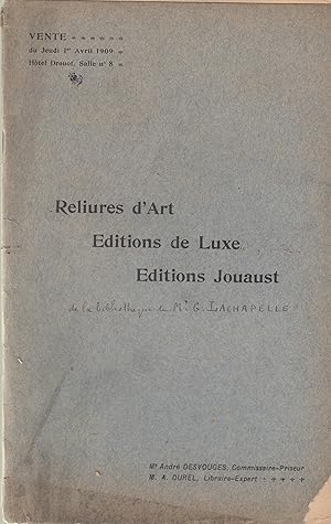 Bild des Verkufers fr Catalogue de trs beaux livres modernes en ditions de grand luxe recouverts de trs belle reliures en maroquin. zum Verkauf von PRISCA