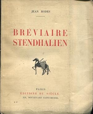 Image du vendeur pour Brviaire Stendhalien. - envoi autographe de l'auteur COPY SIGNED BY THE AUTHOR mis en vente par PRISCA