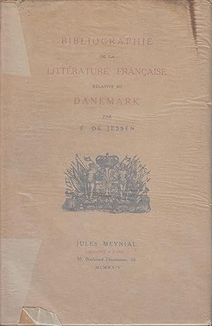 Imagen del vendedor de Bibliographie de la Littrature Franaise relative au Danemark. a la venta por PRISCA