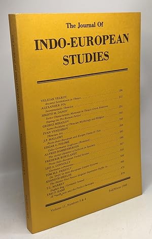 The Journal of Indo-European studies - VOLUME 11 number 3 & 4 Fall / Winter 1983