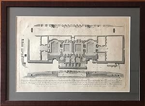 Grundriß und Durchschnitt der Römischen Bäder die im Jahr 1784 zu Badenweiler in der Marggrafscha...