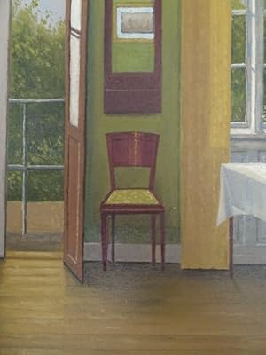 Interieur. Öl auf Leinwand. Um 1920 (?). Unten rechts monogrammiert. 28 x 21,5 cm. Gerahmt.