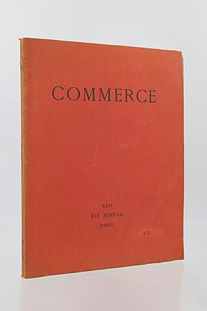 Seller image for Commerce Cahier XXIV de l't 1930 for sale by Librairie Le Feu Follet