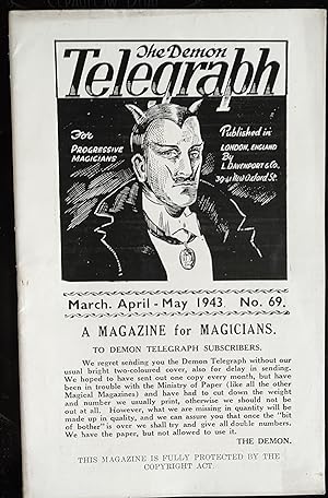 Imagen del vendedor de The Demon Telegraph Magazine From Davenport's of London No. 69 March-April 1943 a la venta por Shore Books