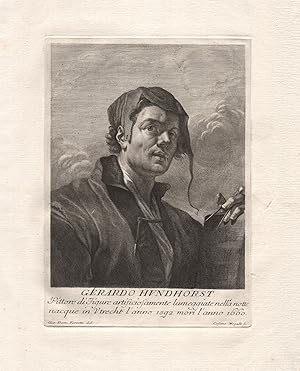 Bild des Verkufers fr Gerardo Hundhorst" - Gerard van Honthorst (1592-1656) Maler peintre Dutch painter pittore Kunstschilder Portrait zum Verkauf von Antiquariat Steffen Vlkel GmbH