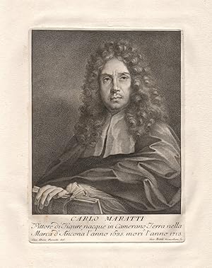 Bild des Verkufers fr Carlo Maratti" - Carlo Maratta (1625-1713) Maler peintre Italian painter pittore Kunstschilder Portrait zum Verkauf von Antiquariat Steffen Vlkel GmbH