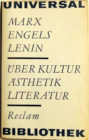 Bild des Verkufers fr ber Kultur, sthetik, Literatur; Ausgew. Texte zum Verkauf von Peter-Sodann-Bibliothek eG